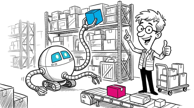 Spot Color Caricature Whiteboard animation style: Big headed comic caricatures and whimsical machines drawn live on white, lit up with cyan, magenta and lime.