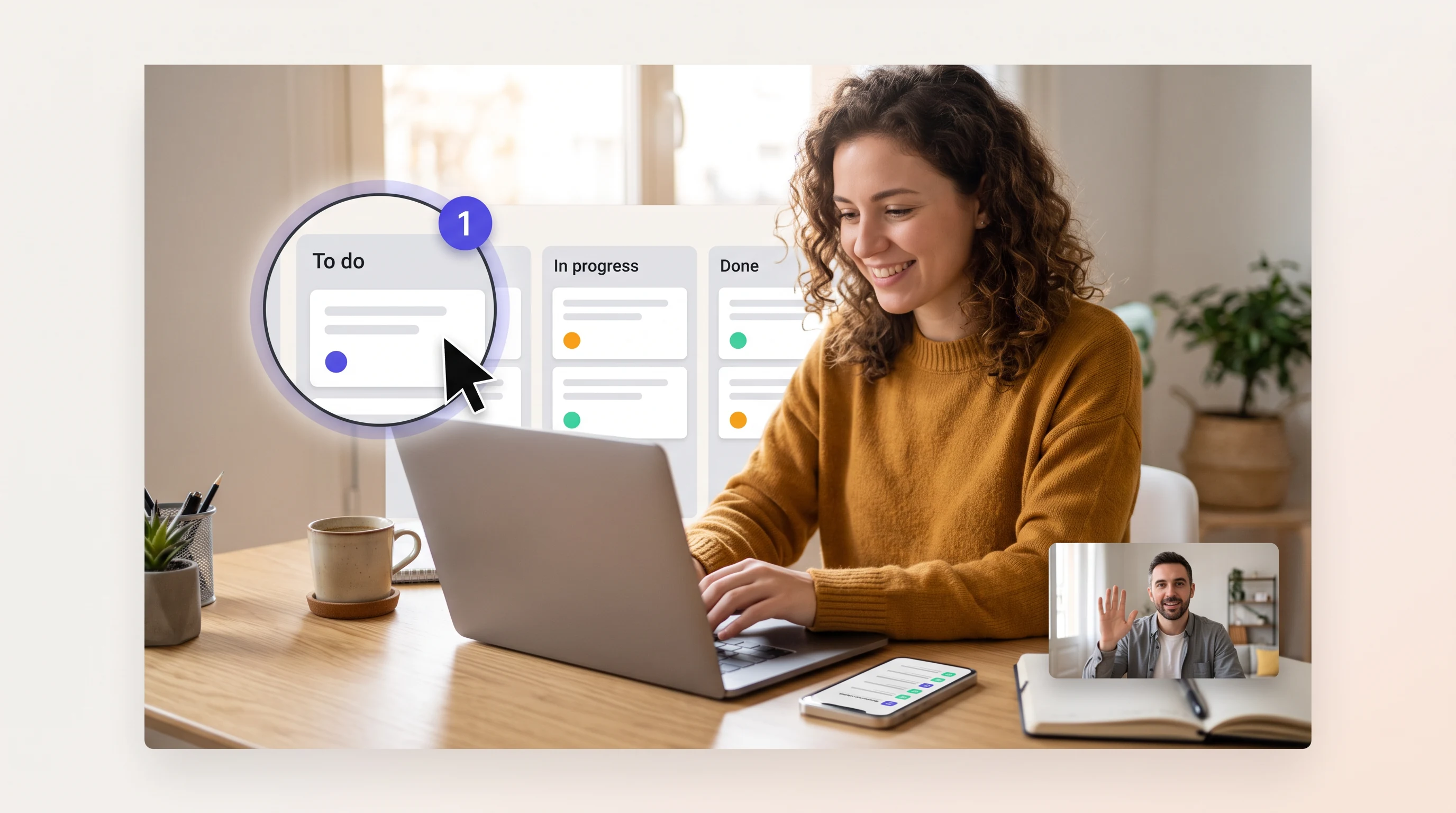 The product in real life, in the App Walkthrough style