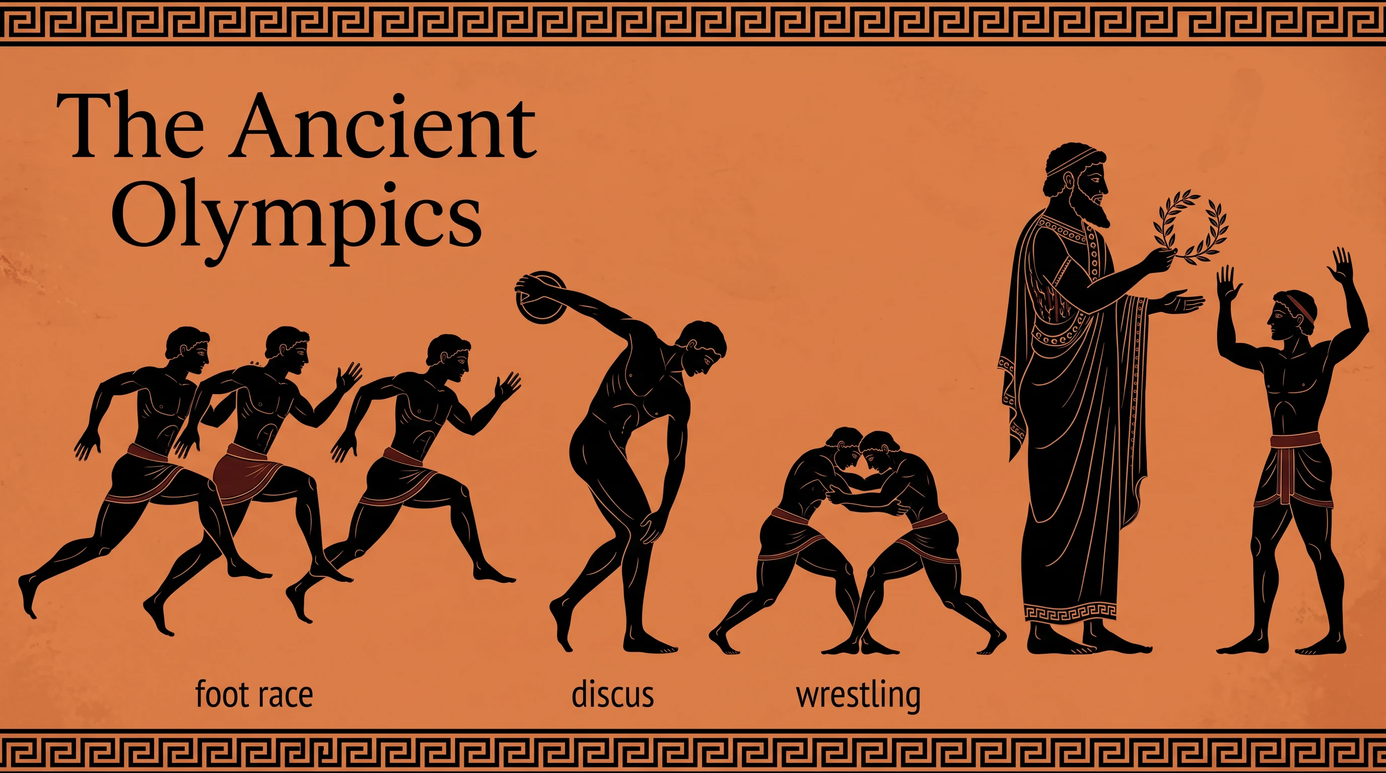 The ancient Olympics, in the Black-Figure Pottery style