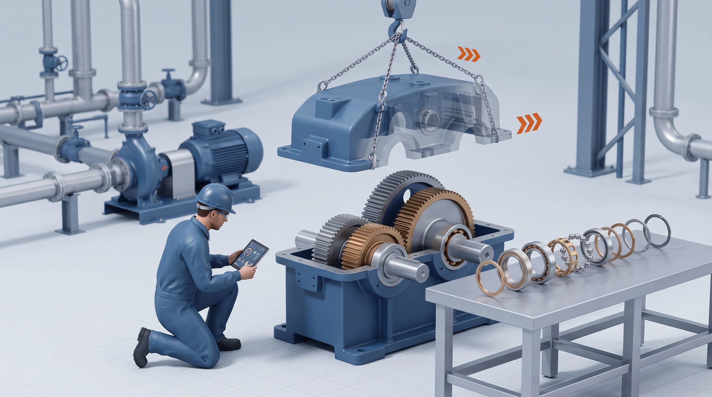 A gearbox inspection, in the CAD Cutaway 3D style