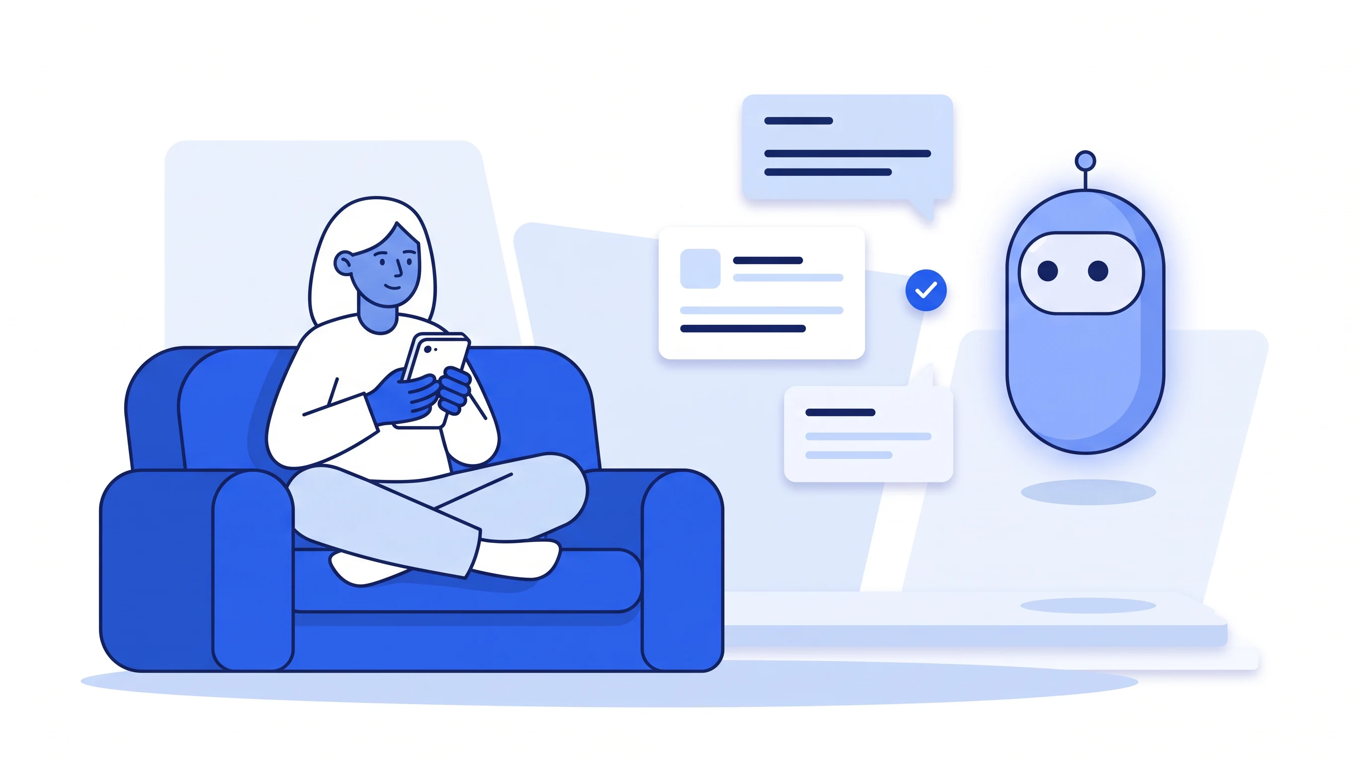 Meet your support assistant, in the Cobalt Fintech 2.5D style