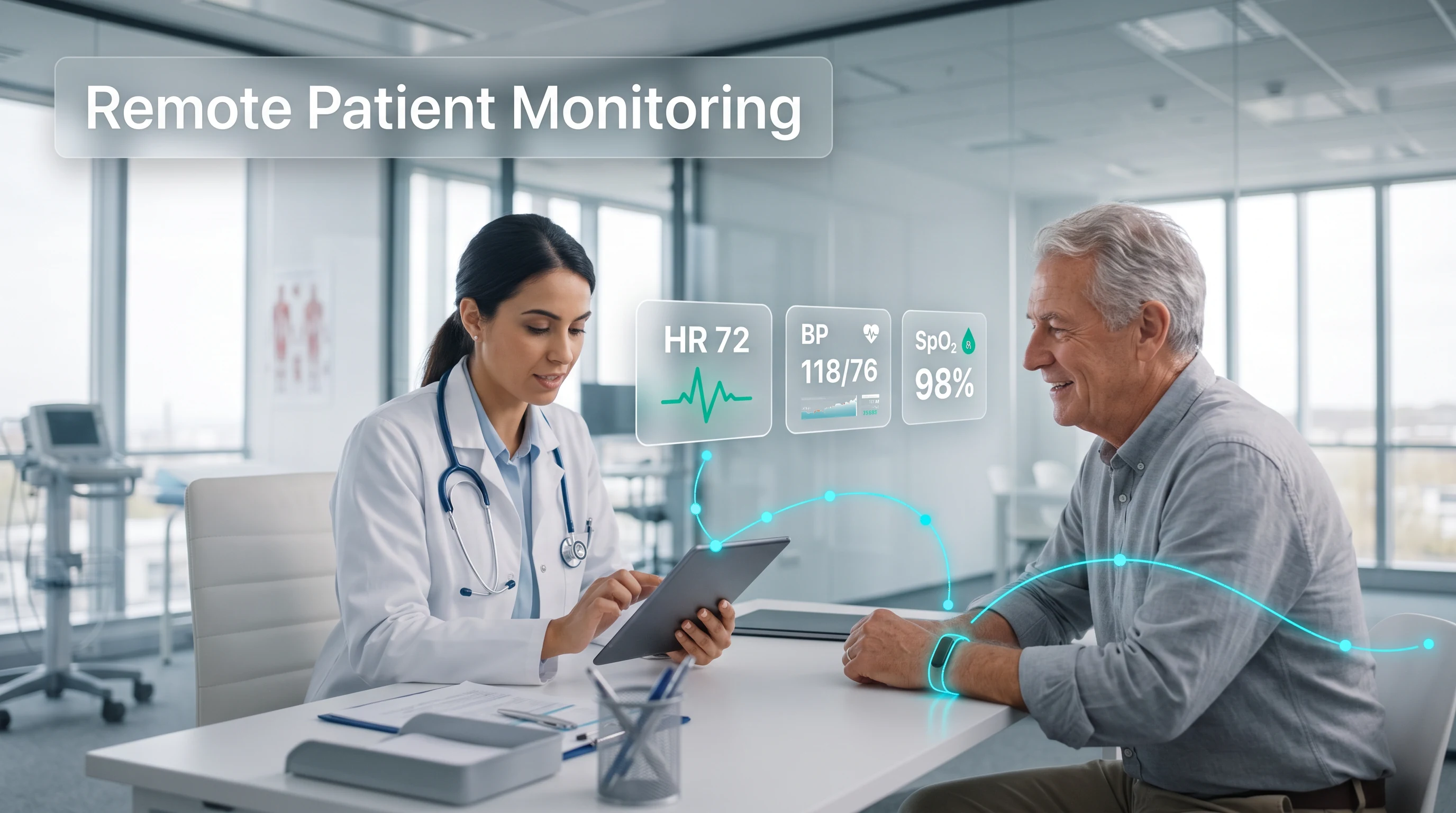 Remote patient monitoring in practice, in the Mixed Reality Enterprise style