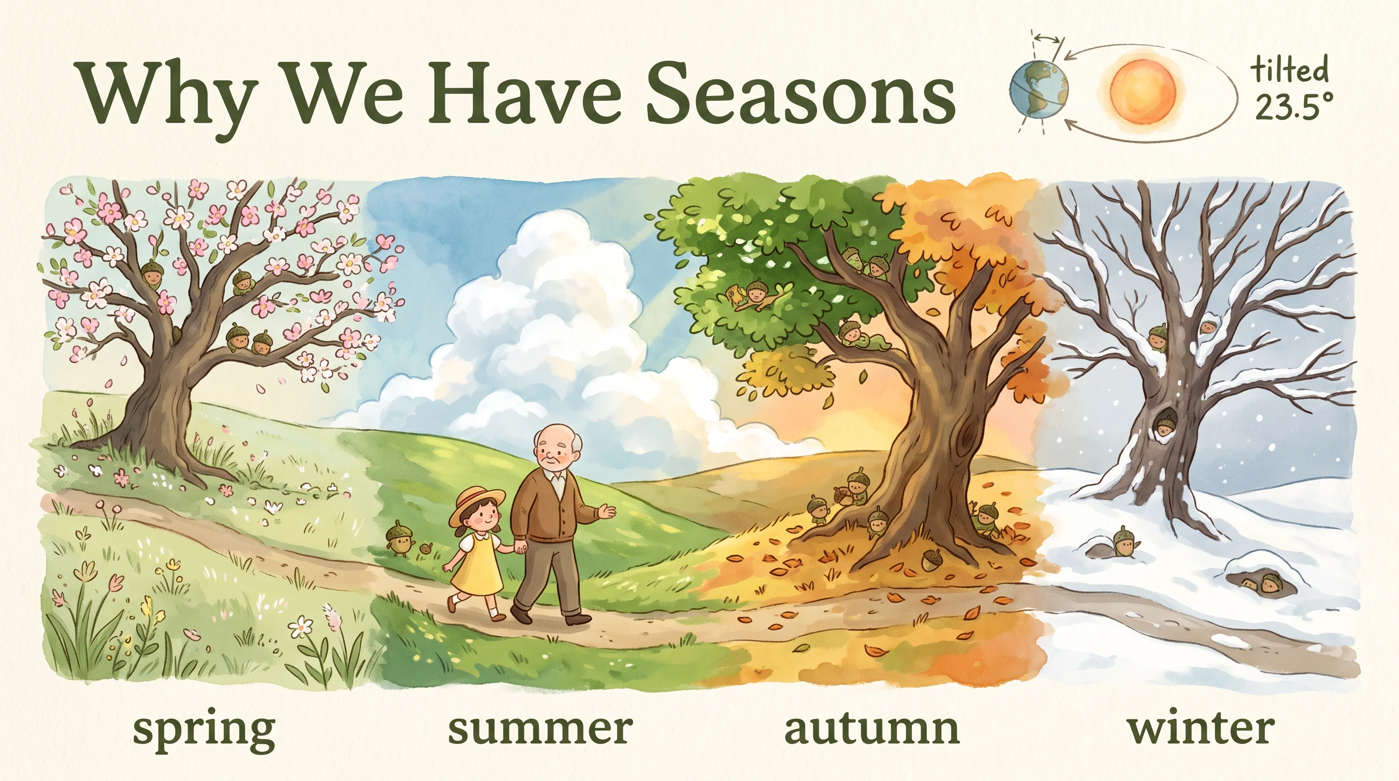 Why we have seasons, in the Painterly Countryside Anime style