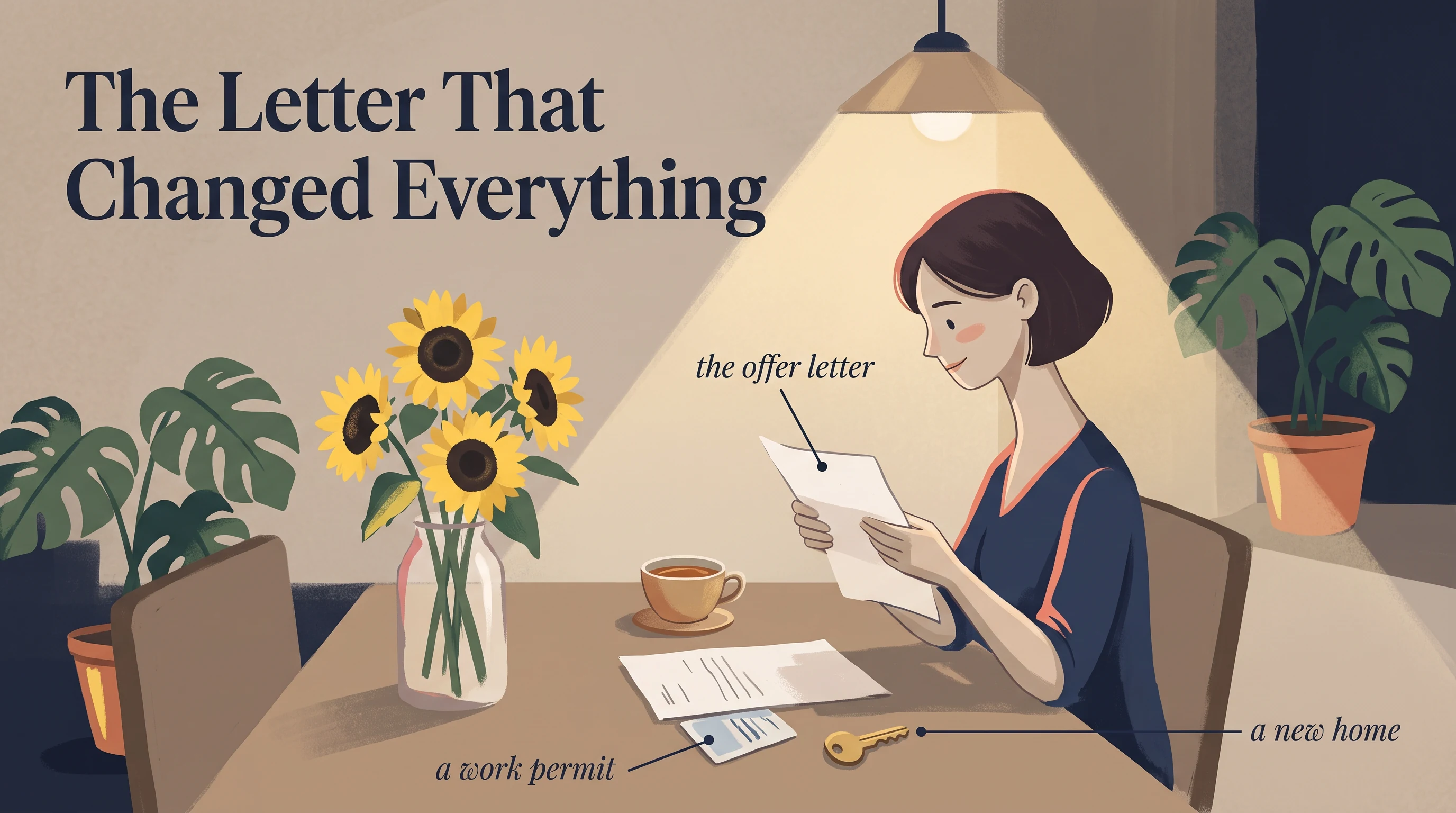 The letter that changed everything, in the Painterly Gouache style
